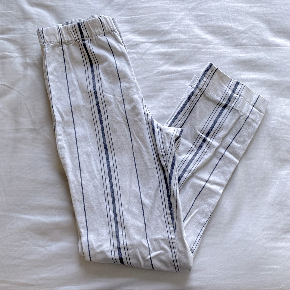 white brandy melville striped pants